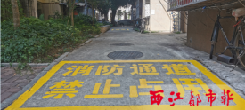 创城在行动 | 东山社区在无物业小区开展消防通道划线改造工作