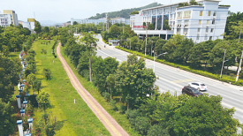 工业大道添绿意