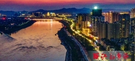 灯光晚霞 绮丽如画