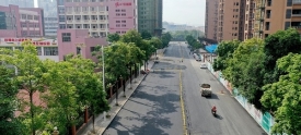 祥湖南路路面铺设完成