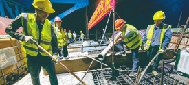 倒水桂江公路大桥主桥合龙