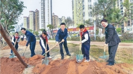 文明城市创建丨蒋连生钟畅姿黄中贤等市党政军领导同各界代表一起参加义务植树活动