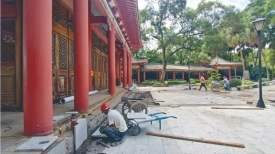 文明城市创建丨珠山公园改造稳步推进