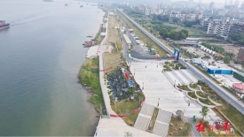 文明城市创建丨提升河堤环境
