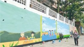 文明城市创建丨彩化墙面美化市容